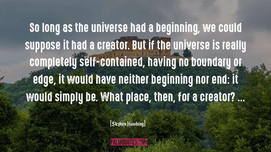 Boundary quotes by Stephen Hawking