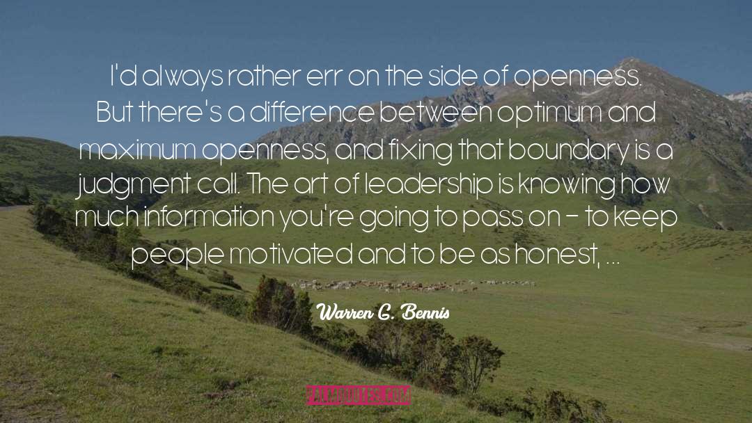 Boundary quotes by Warren G. Bennis