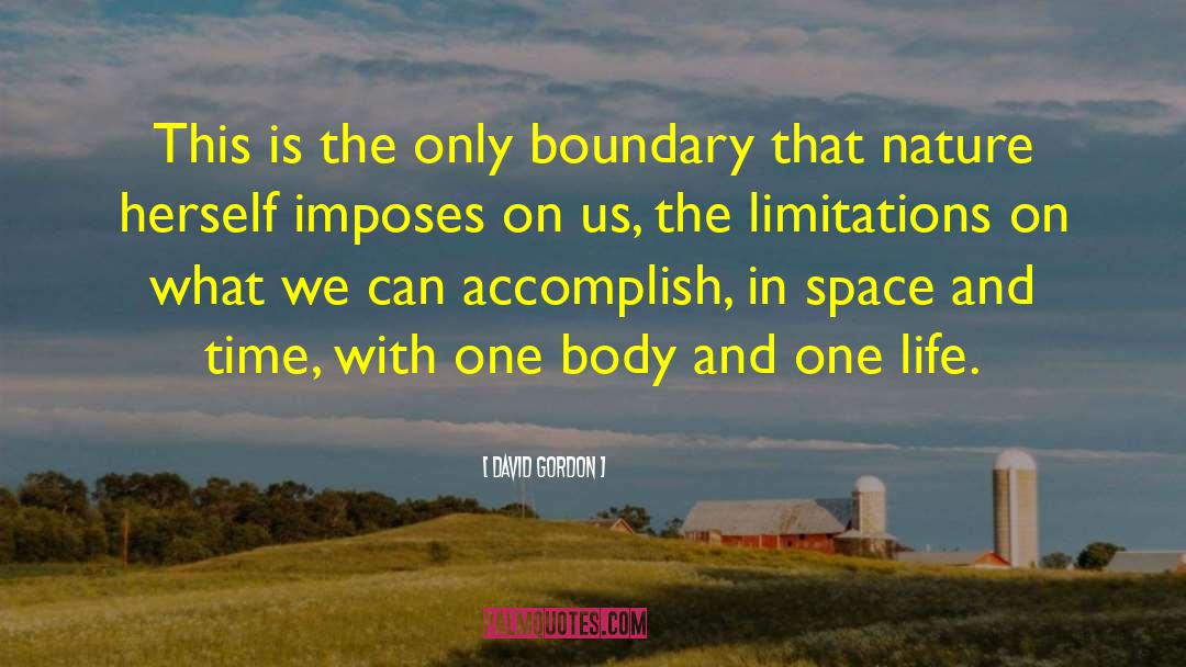 Boundary quotes by David Gordon