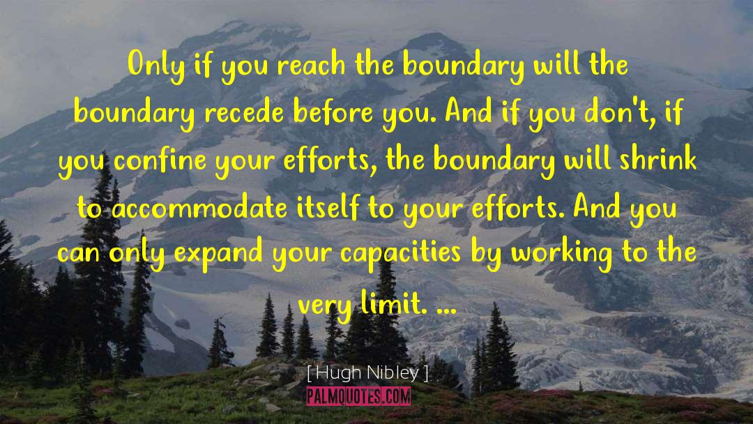 Boundary quotes by Hugh Nibley