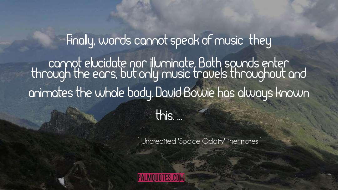 Bowie quotes by Uncredited 'Space Oddity' Liner Notes