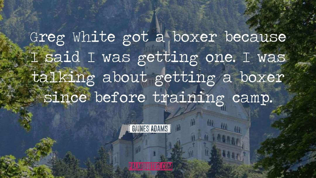 Boxer quotes by Gaines Adams