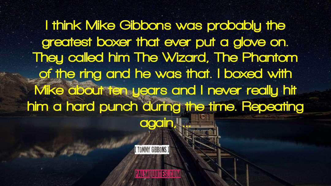 Boxing Punch quotes by Tommy Gibbons