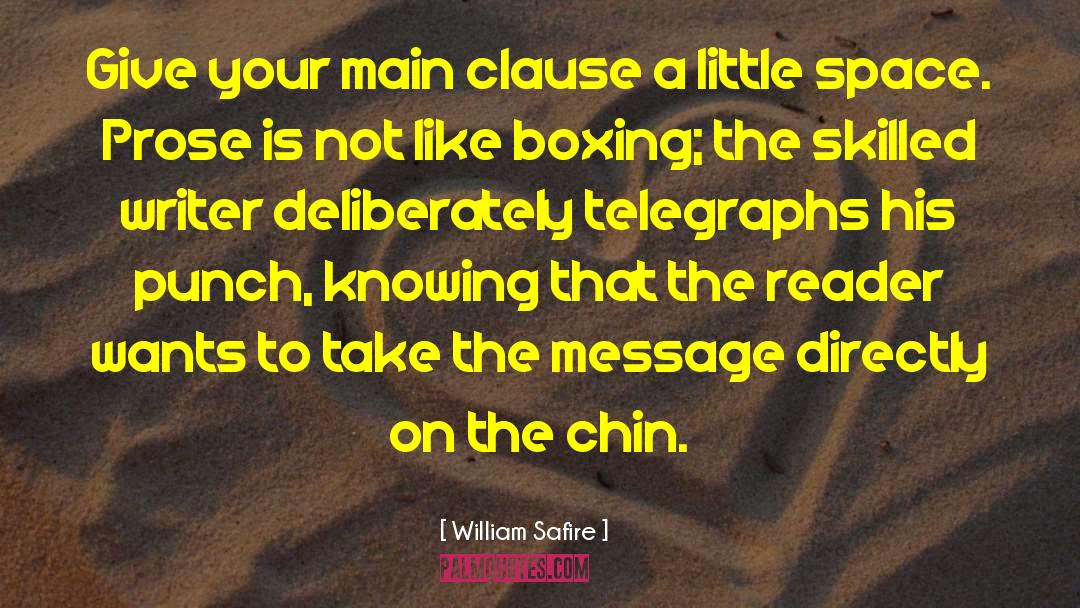 Boxing quotes by William Safire