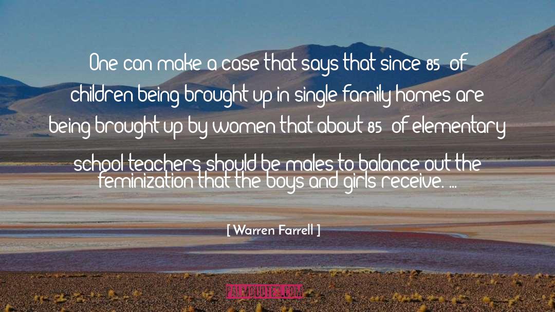 Boy And Girl quotes by Warren Farrell