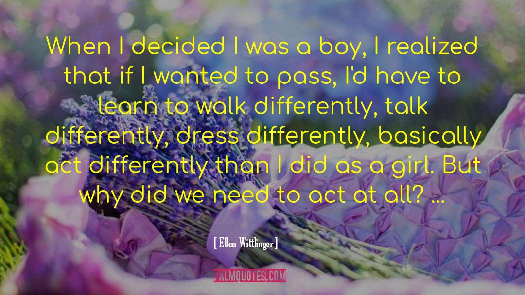 Boy Gender Reveal quotes by Ellen Wittlinger