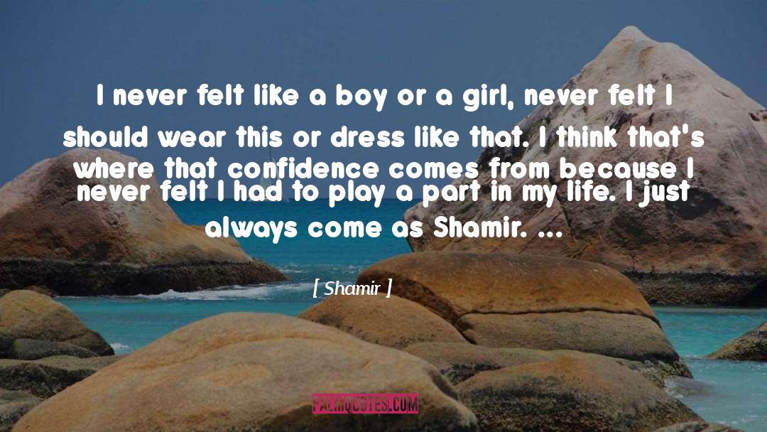 Boy Girl Relationship quotes by Shamir