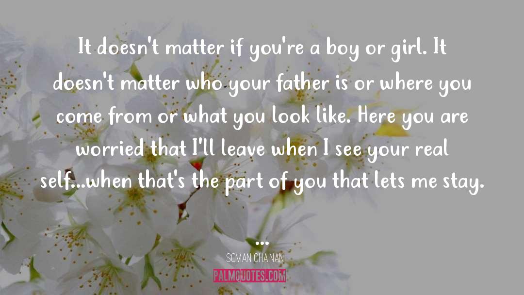Boy Or Girl quotes by Soman Chainani