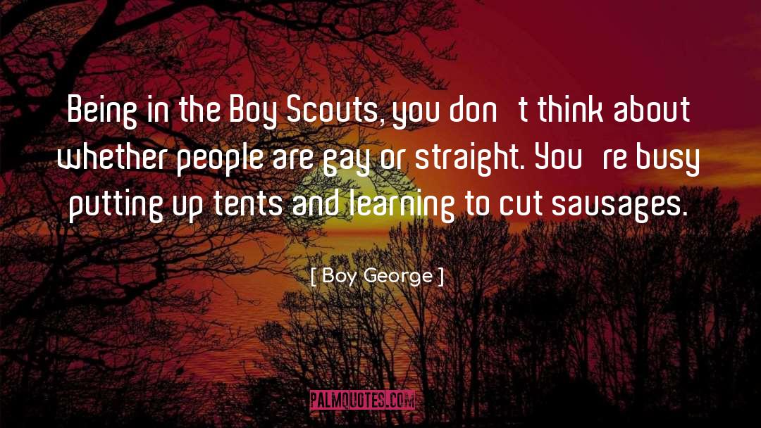 Boy Scout quotes by Boy George