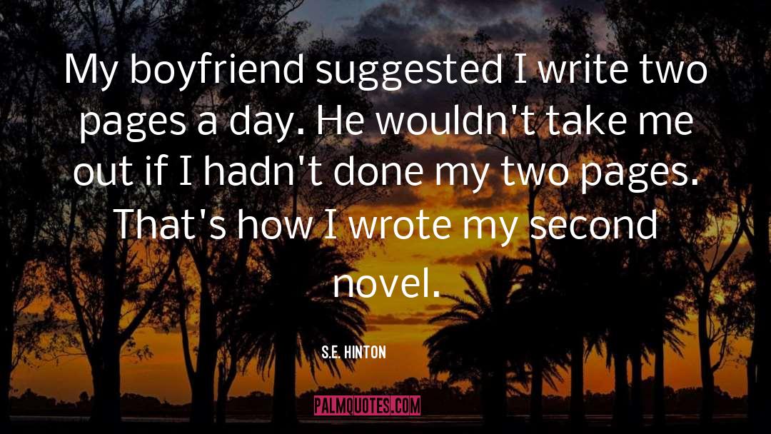 Boyfriend quotes by S.E. Hinton