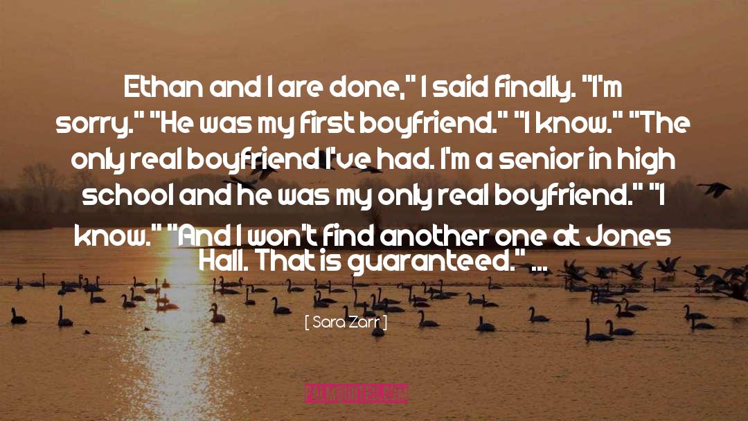 Boyfriend quotes by Sara Zarr