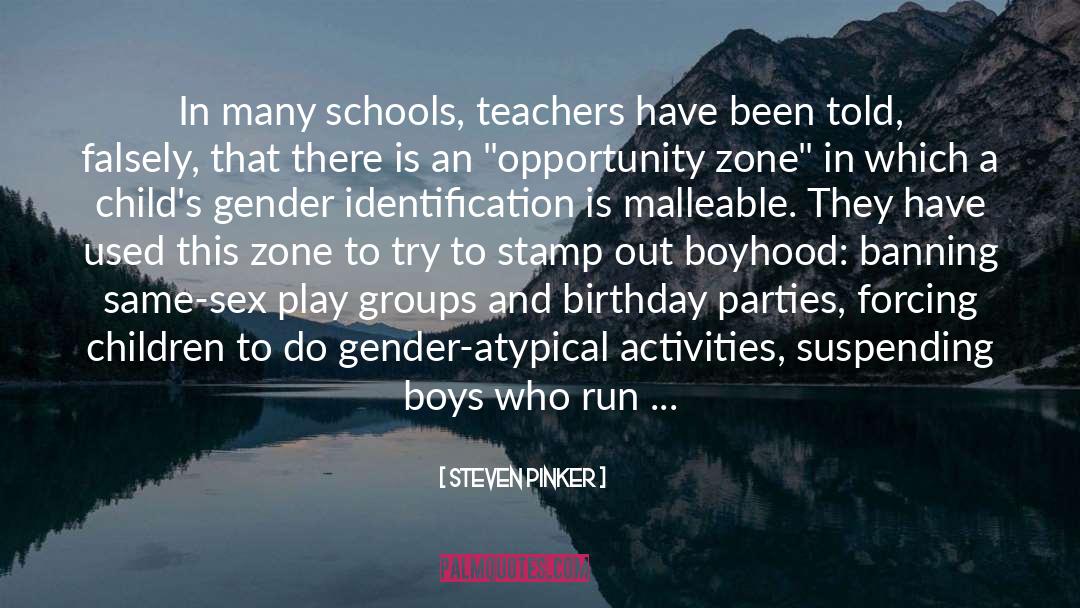 Boyhood quotes by Steven Pinker