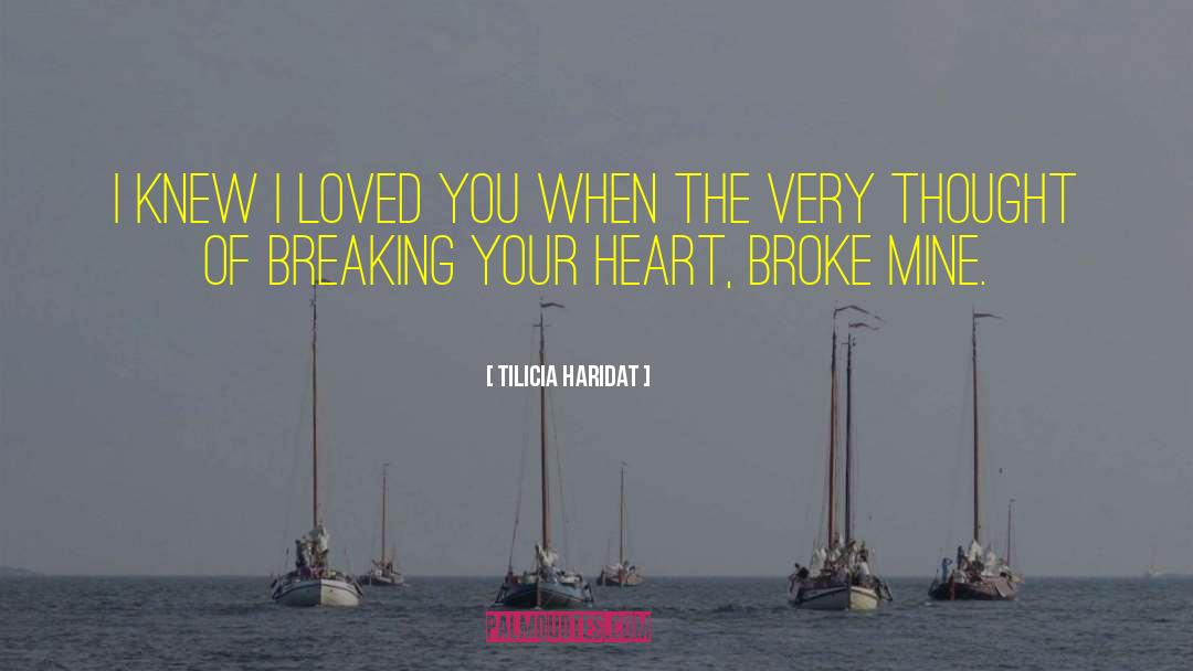 Boys Breaking Your Heart quotes by Tilicia Haridat