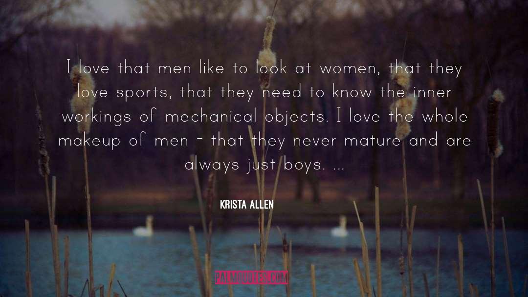 Boys Love quotes by Krista Allen