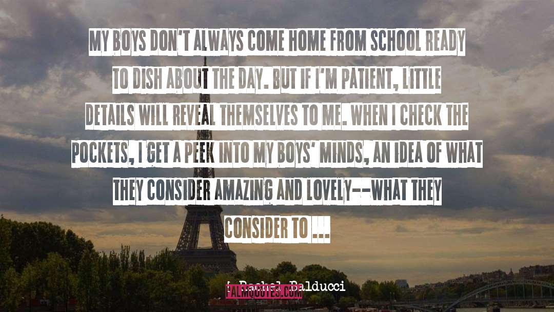 Boys Minds quotes by Rachel Balducci