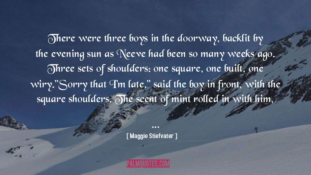 Boys Will Be Boys Moment quotes by Maggie Stiefvater