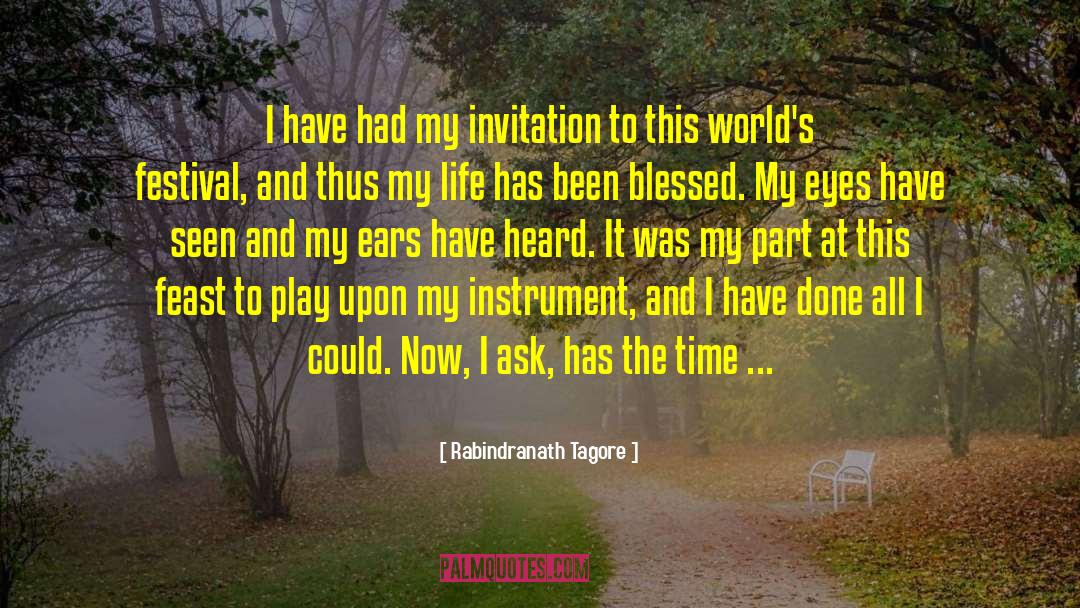 Braai Invitation quotes by Rabindranath Tagore