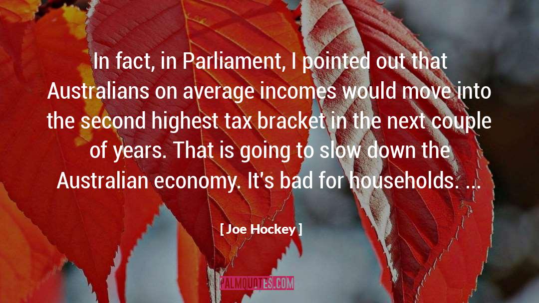 Bracket quotes by Joe Hockey