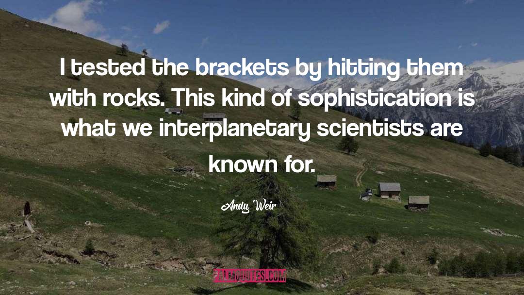 Brackets quotes by Andy Weir
