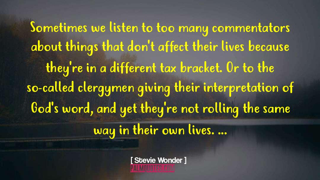 Brackets quotes by Stevie Wonder