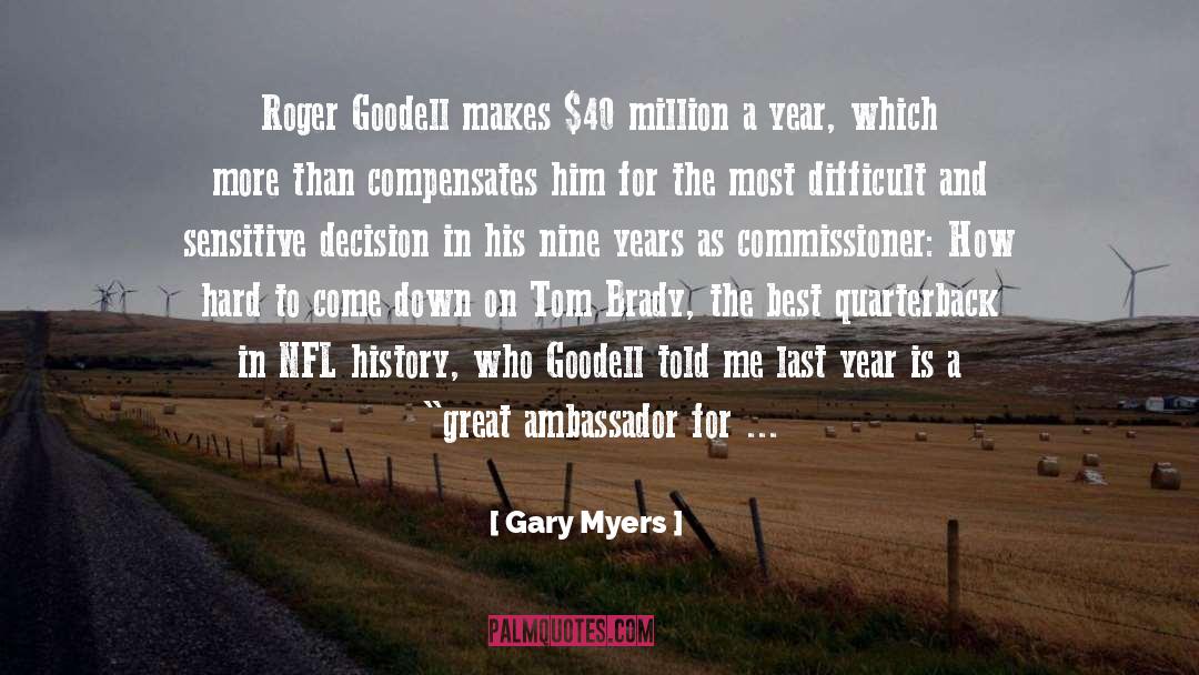 Brady quotes by Gary Myers