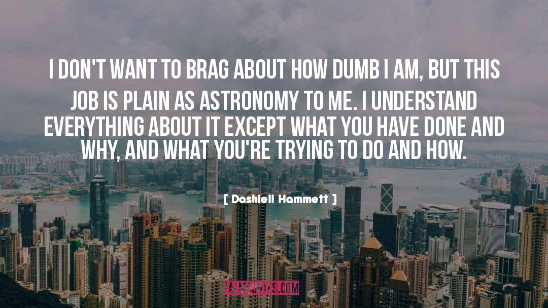 Brag quotes by Dashiell Hammett