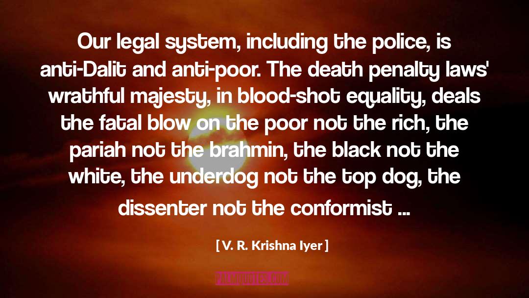 Brahmin quotes by V. R. Krishna Iyer