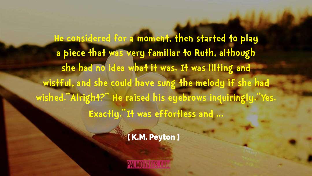 Brahms quotes by K.M. Peyton