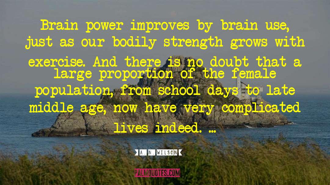 Brain Power quotes by A. N. Wilson