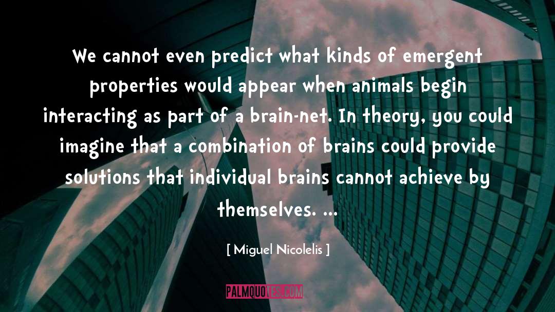 Brains quotes by Miguel Nicolelis