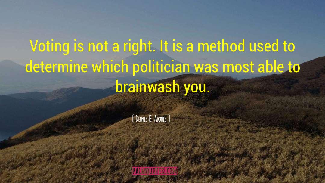 Brainwash quotes by Dennis E. Adonis