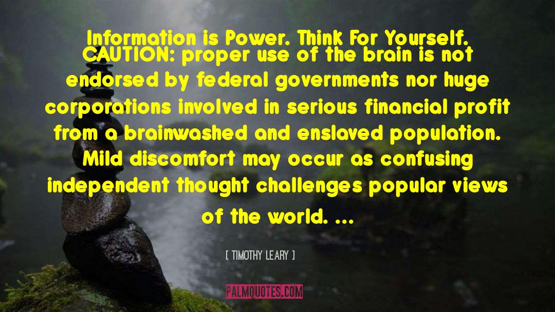 Brainwashed quotes by Timothy Leary