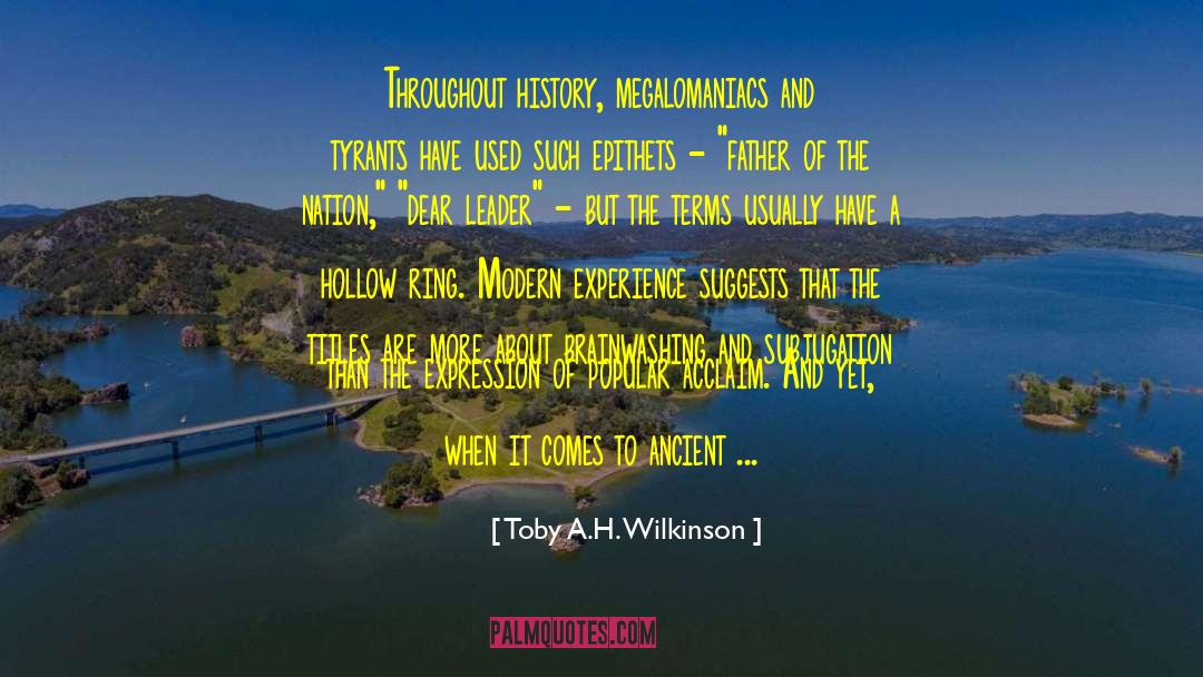 Brainwashing quotes by Toby A.H. Wilkinson