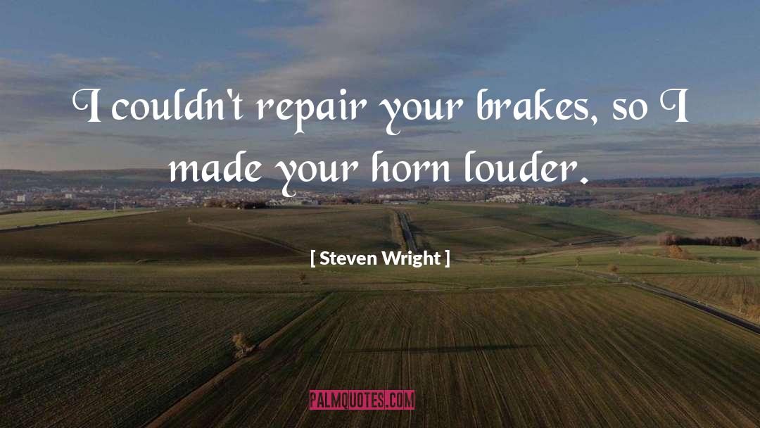 Brakes quotes by Steven Wright