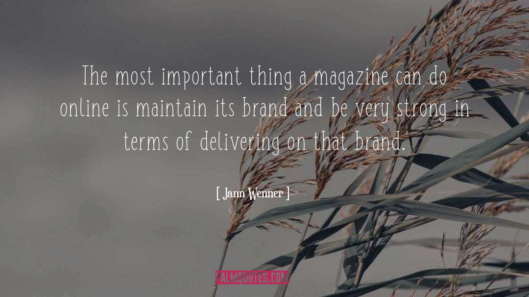 Brand quotes by Jann Wenner