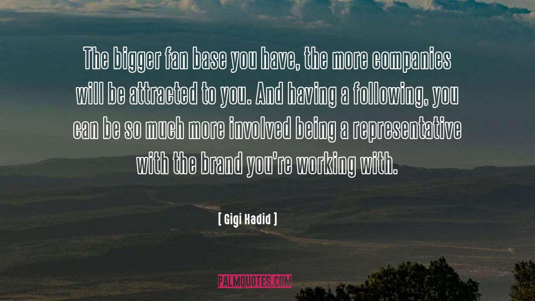 Brand quotes by Gigi Hadid