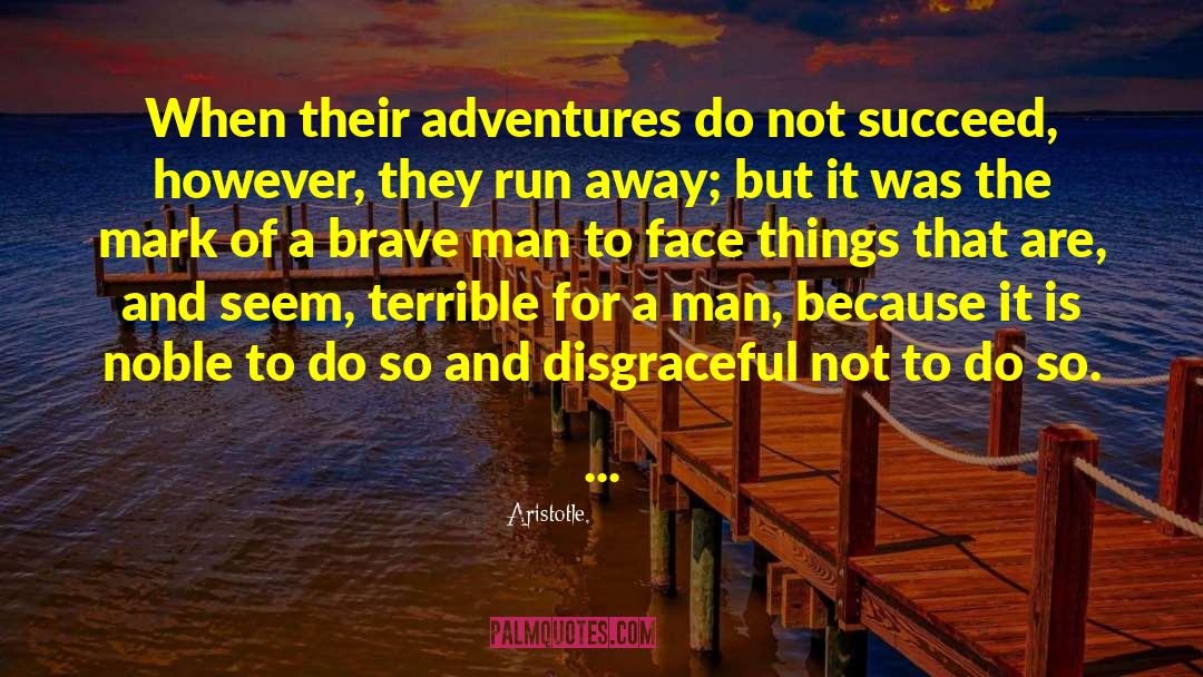 Brave Man quotes by Aristotle.