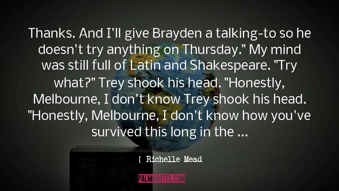 Brayden quotes by Richelle Mead