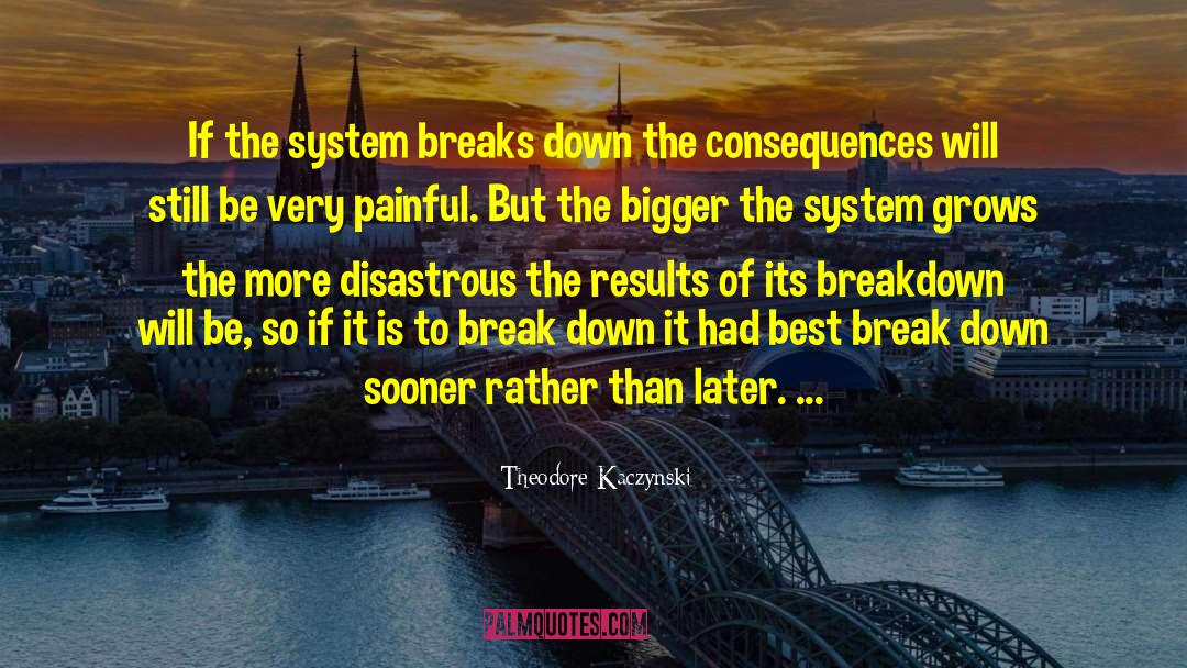Break Down quotes by Theodore Kaczynski