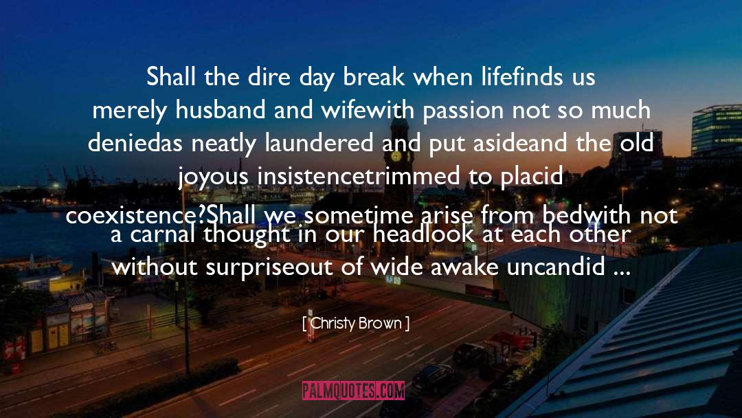 Break Even quotes by Christy Brown