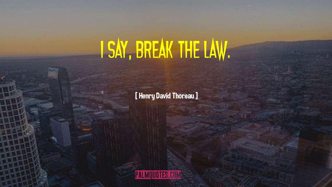 Break The Law quotes by Henry David Thoreau