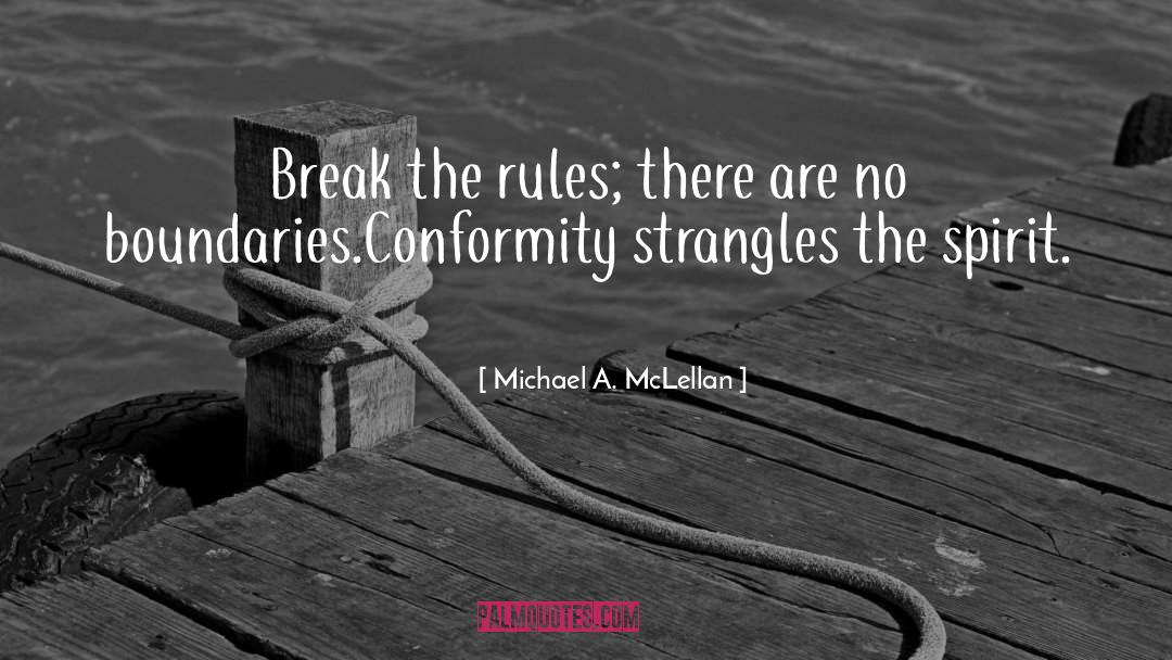 Break The Rules quotes by Michael A. McLellan