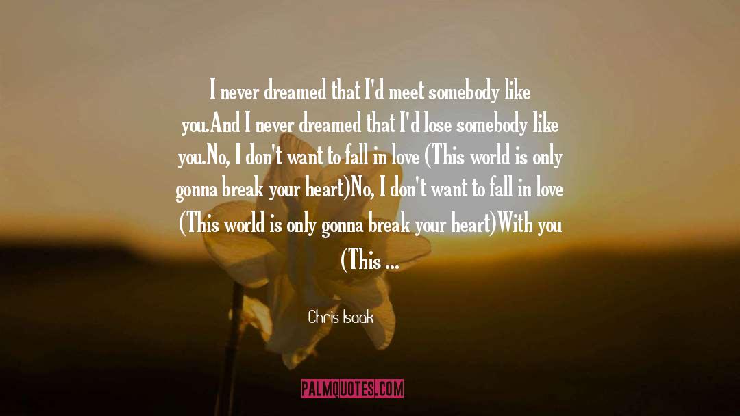 Break Your Heart quotes by Chris Isaak