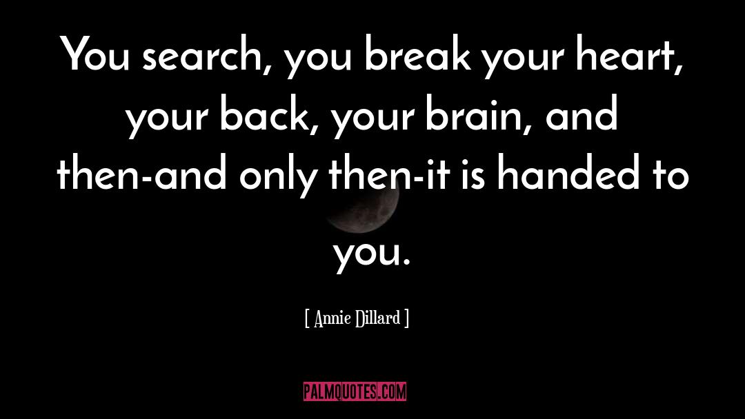 Break Your Heart quotes by Annie Dillard