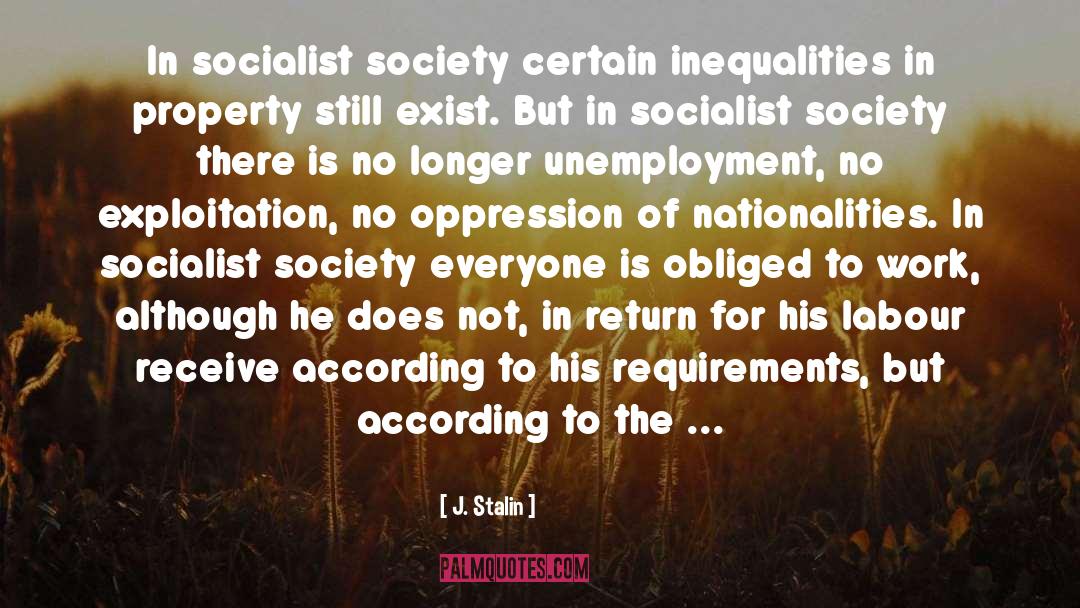 Breakdown Of Society quotes by J. Stalin