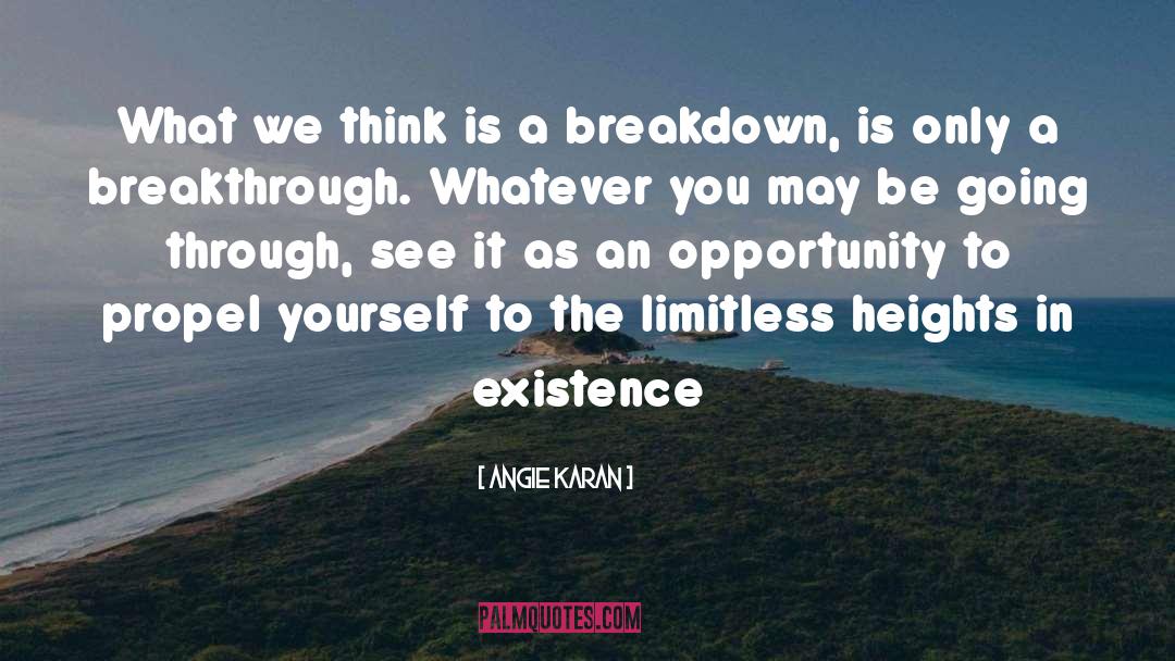 Breakdown To Breakthrough quotes by Angie Karan