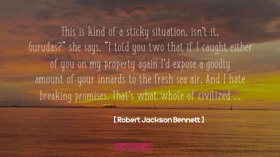 Breaking Promises quotes by Robert Jackson Bennett