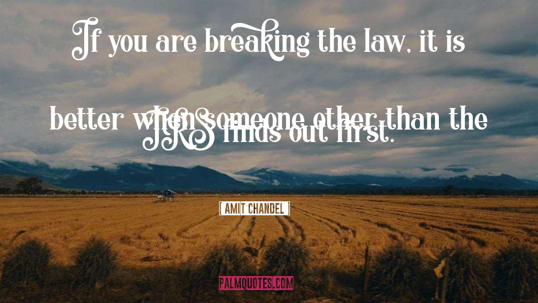 Breaking The Law quotes by Amit Chandel