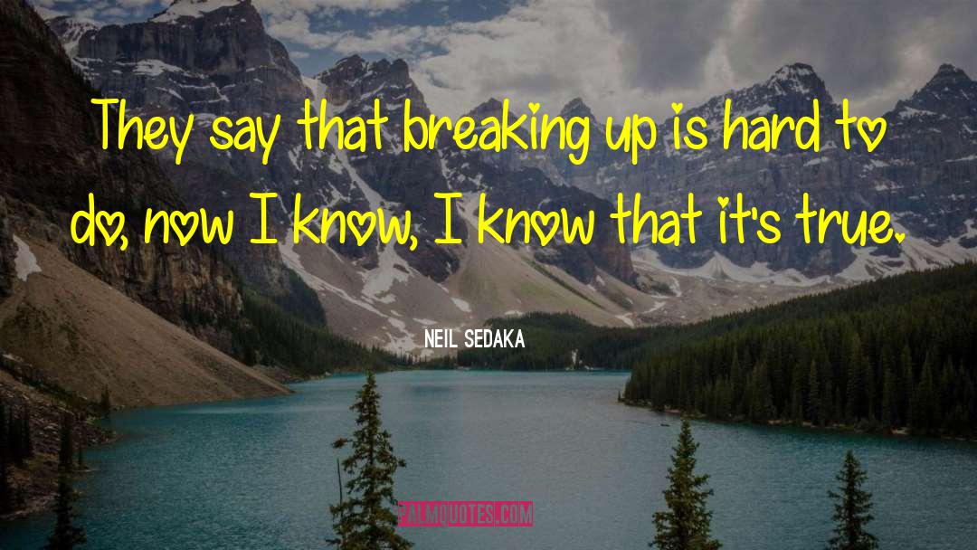 Breaking Up Is Hard To Do quotes by Neil Sedaka