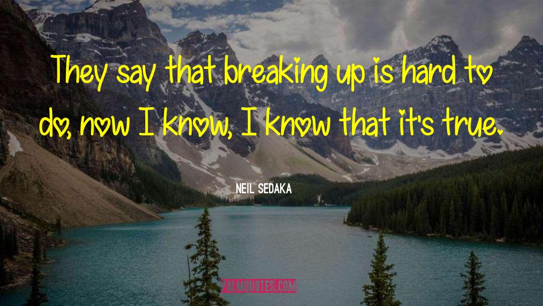 Breaking Up quotes by Neil Sedaka